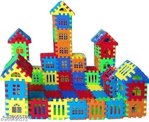     			Home Building Block 80+ pieces Creative DIY House Block Toy - Educational Playset Educational Toys Learning Plastic Puzzles Windows Kids Early Game Set for Children Boys & Girls 2,3,4,5,6,7+ Years old Activity toy gift under 200 100 Cactus Pillow Cushion S