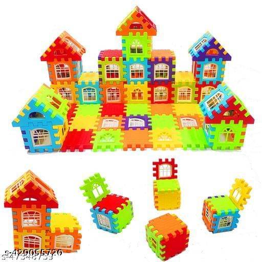     			Home Building Block 80+ pieces Educational DIY House Blocks - Fun Toy Educational Toys Learning Plastic Puzzles Windows Kids Early Game Set for Children Boys & Girls 2,3,4,5,6,7+ Years old Activity toy gift under 200 100 Cactus Pillow Cushion Soft Book Tod