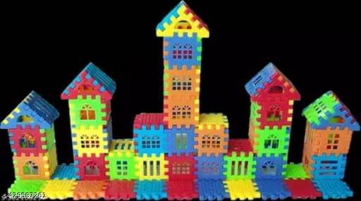     			Home Building Block 80+ pieces DIY House Block Toy - Learning & Fun Educational Set Educational Toys Learning Plastic Puzzles Windows Kids Early Game Set for Children Boys & Girls 2,3,4,5,6,7+ Years old Activity toy gift under 200 100 Cactus Pillow Cushion