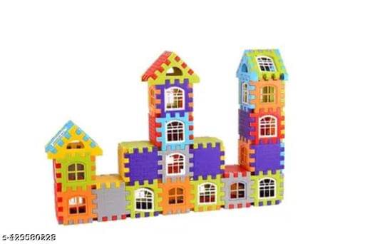     			Home Building Block 80+ pieces DIY House Block Toy for Children - Building Fun Educational Toys Learning Plastic Puzzles Windows Kids Early Game Set for Children Boys & Girls 2,3,4,5,6,7+ Years old Activity toy gift under 200 100 Cactus Pillow Cushion Soft