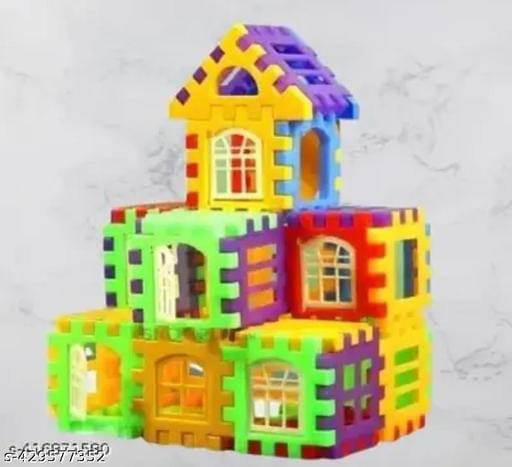     			Home Building Block 80+ pieces DIY House Block Toy - Interactive Learning Activity Educational Toys Learning Plastic Puzzles Windows Kids Early Game Set for Children Boys & Girls 2,3,4,5,6,7+ Years old Activity toy gift under 200 100 Cactus Pillow Cushion