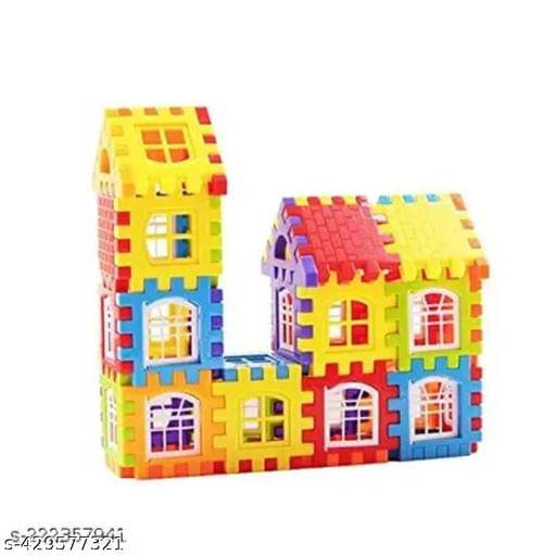     			Home Building Block 80+ pieces DIY House Block Toy for Kids - Building Bricks Educational Toys Learning Plastic Puzzles Windows Kids Early Game Set for Children Boys & Girls 2,3,4,5,6,7+ Years old Activity toy gift under 200 100 Cactus Pillow Cushion Soft