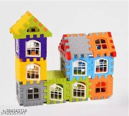     			Home Building Block 80+ pieces Interactive DIY House Block Toy - Build & Play Activity Educational Toys Learning Plastic Puzzles Windows Kids Early Game Set for Children Boys & Girls 2,3,4,5,6,7+ Years old Activity toy gift under 200 100 Cactus Pillow Cush