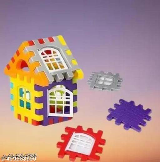     			Home Building Block 80+ pieces Kids DIY House Block Toy - Build & Learn Activity Educational Toys Learning Plastic Puzzles Windows Kids Early Game Set for Children Boys & Girls 2,3,4,5,6,7+ Years old Activity toy gift under 200 100 Cactus Pillow Cushion So