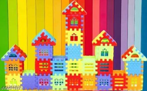     			Home Building Block 80+ pieces Educational DIY House Blocks - Creative Building Educational Toys Learning Plastic Puzzles Windows Kids Early Game Set for Children Boys & Girls 2,3,4,5,6,7+ Years old Activity toy gift under 200 100 Cactus Pillow Cushion Sof