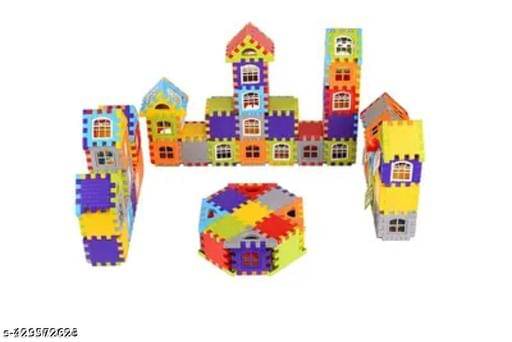     			Home Building Block 80+ pieces Educational DIY House Blocks - Creative Educational Toys Learning Plastic Puzzles Windows Kids Early Game Set for Children Boys & Girls 2,3,4,5,6,7+ Years old Activity toy gift under 200 100 Cactus Pillow Cushion Soft Book To