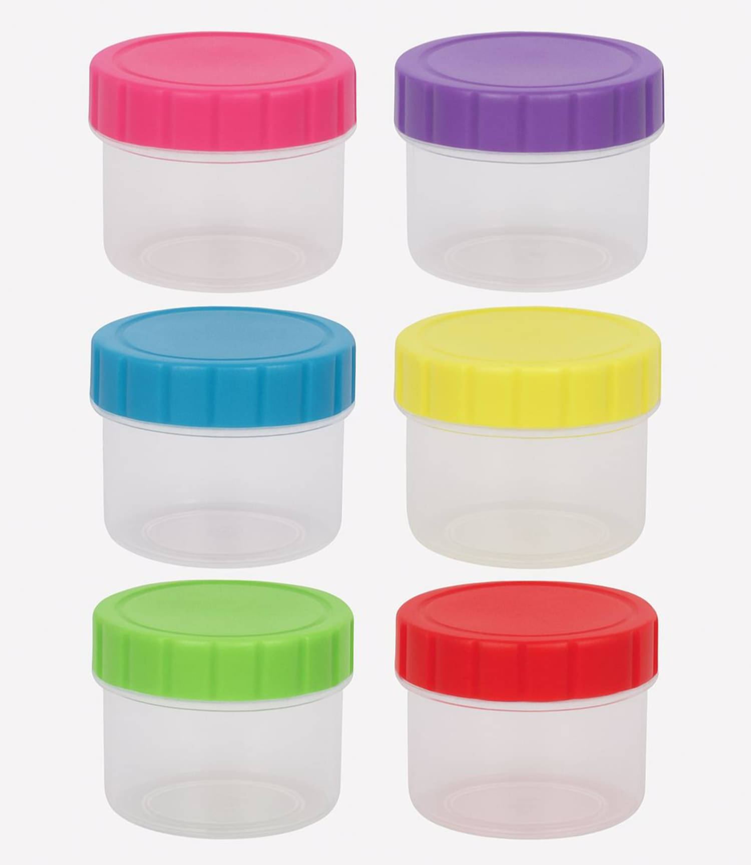     			JAR Plastic Multicolor Salt/Pepper Container ( Set of 6 )