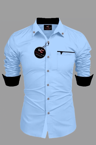     			JENY FASHION 100% Cotton Regular Fit Solids Full Sleeves Men's Casual Shirt - Blue ( Pack of 1 )