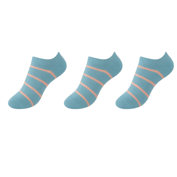 KALRA MAGIC Pack of 3 Women's Cotton Ankle Length Socks ( Blue ) KALRA MAGIC Pack of 3 Women's Cotton Ankle Length Socks ( Blue )
