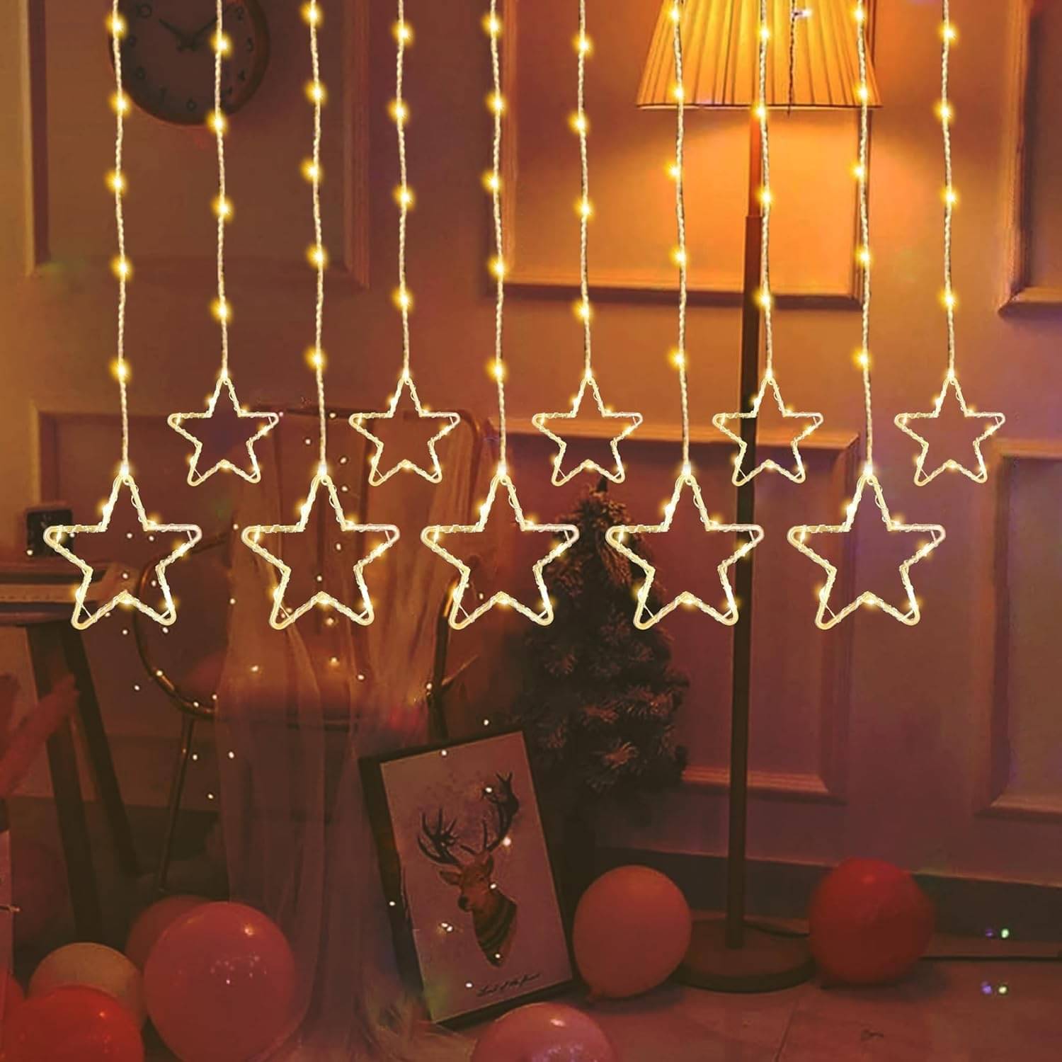     			MIRADH Yellow 2Mtr Curtain String Light ( Pack of 1 )