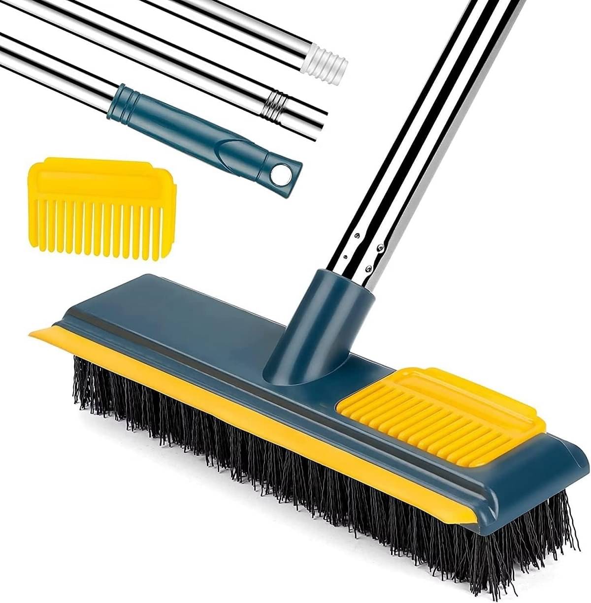 PRIMIYARA Tile Gap and Floor Cleaning Brush with Wiper & Hair Remover PRIMIYARA Tile Gap and Floor Cleaning Brush with Wiper & Hair Remover