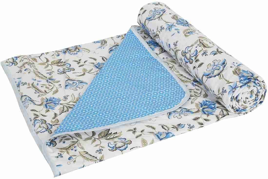     			Reversible Floral Printed Double Bed Dohar for AC Room - 220 cm x 244 cm (Width x Height)