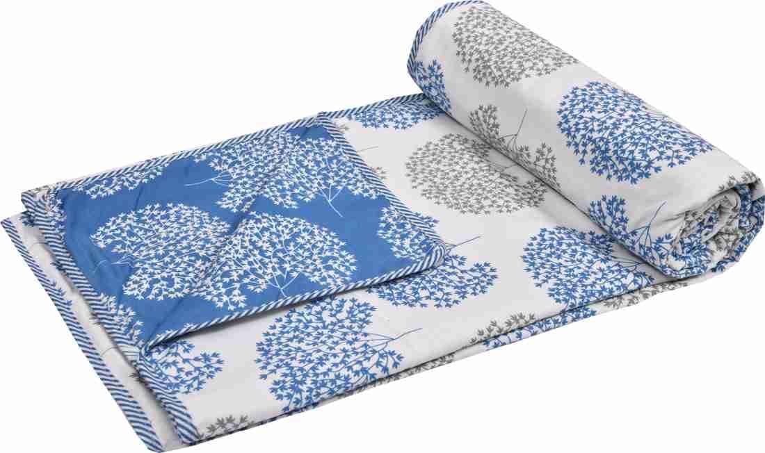     			Reversible Floral Printed Double Bed Dohar for AC Room - 220 cm x 244 cm (Width x Height)