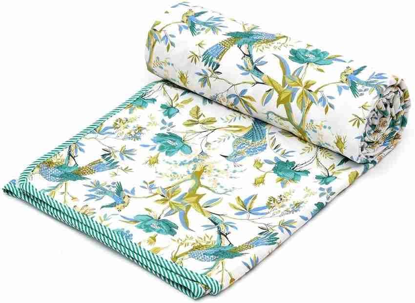     			Reversible Floral Printed Double Bed Dohar for AC Room - 220 cm x 244 cm (Width x Height)