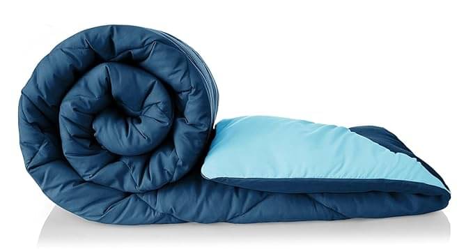     			Reversible Microfiber Heavy Winter 250 GSM Single Bed Comforter/Duvet/Quilt - 152 cm x 228 cm (Width x Height)