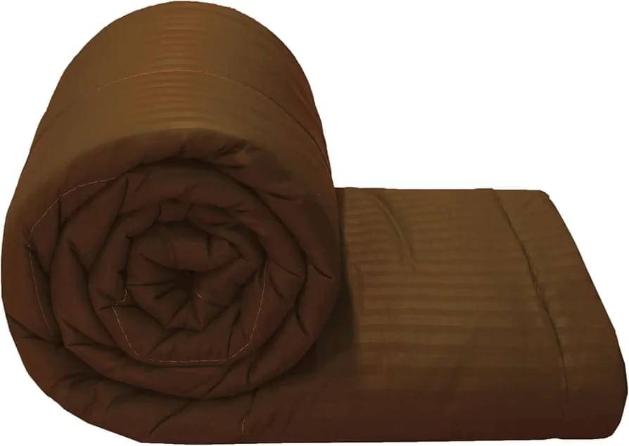 Striped Microfiber Heavy Winter 250 GSM Prime Double Bed Comforter/Duvet/Quilt - 228 cm x 254 cm (Width x Height) Striped Microfiber Heavy Winter 250 GSM Prime Double Bed Comforter/Duvet/Quilt - 228 cm x 254 cm (Width x Height)