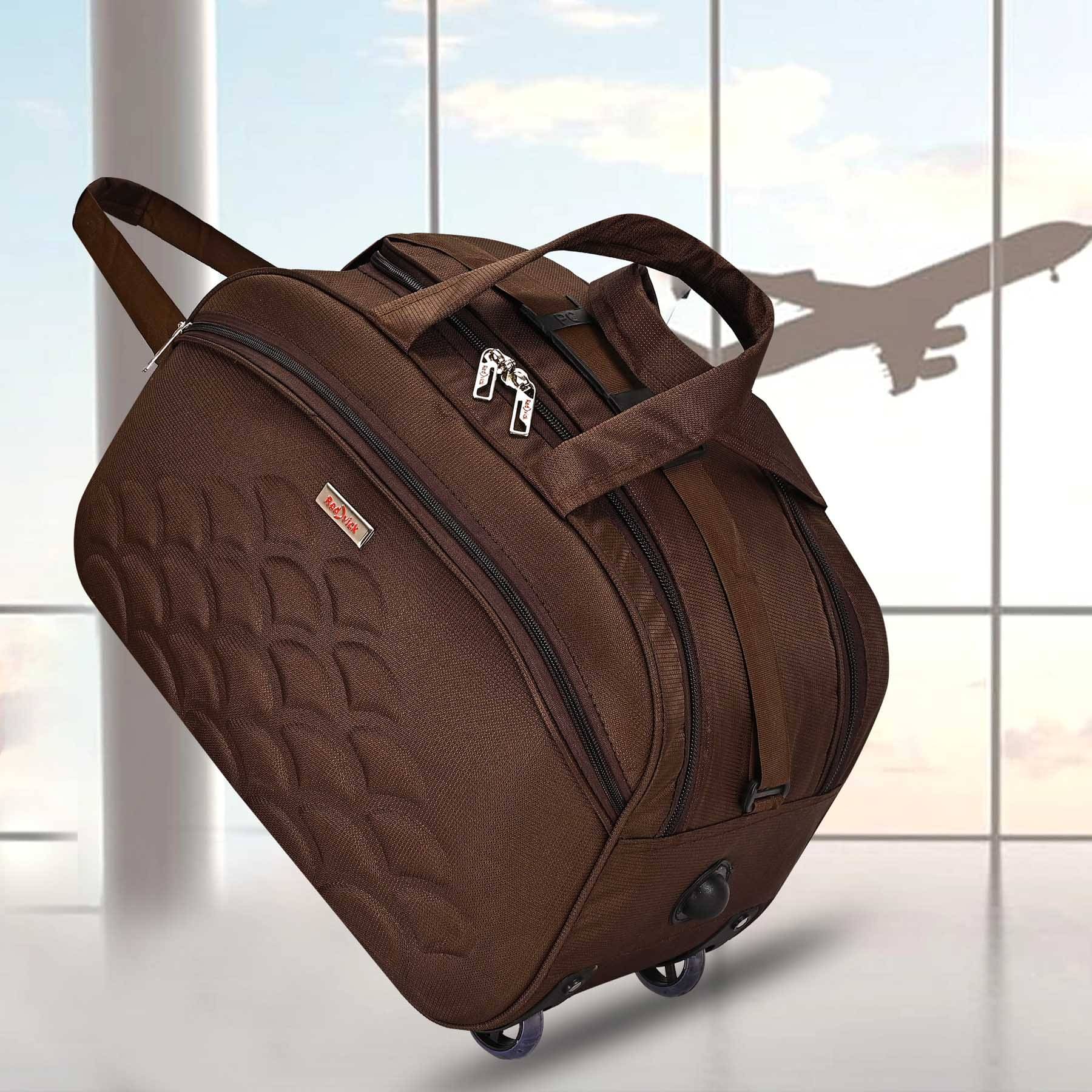     			Red vick 20 Ltrs Brown Polyester Duffle Trolley
