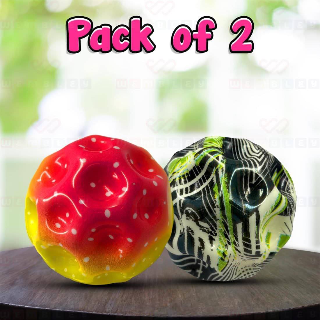     			SCODELLA High Bouncing Ball, Super Hot Moon Ball and Space Balls for Kids and Adults,Improve Hand-Eye Coordination Bubble Ball Space (PACK OF 2)