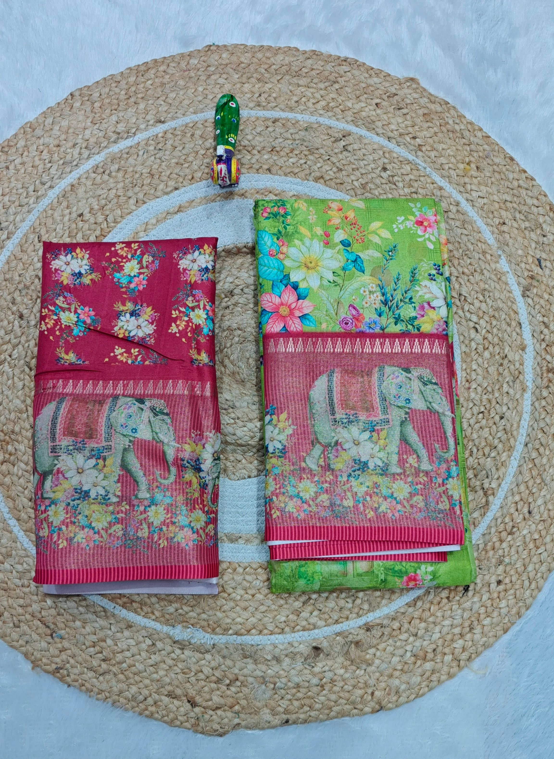 SHIRODHARI Silk Blend Printed Sambalpuri Saree With Unstitched Blouse Piece ( Green ) SHIRODHARI Silk Blend Printed Sambalpuri Saree With Unstitched Blouse Piece ( Green )