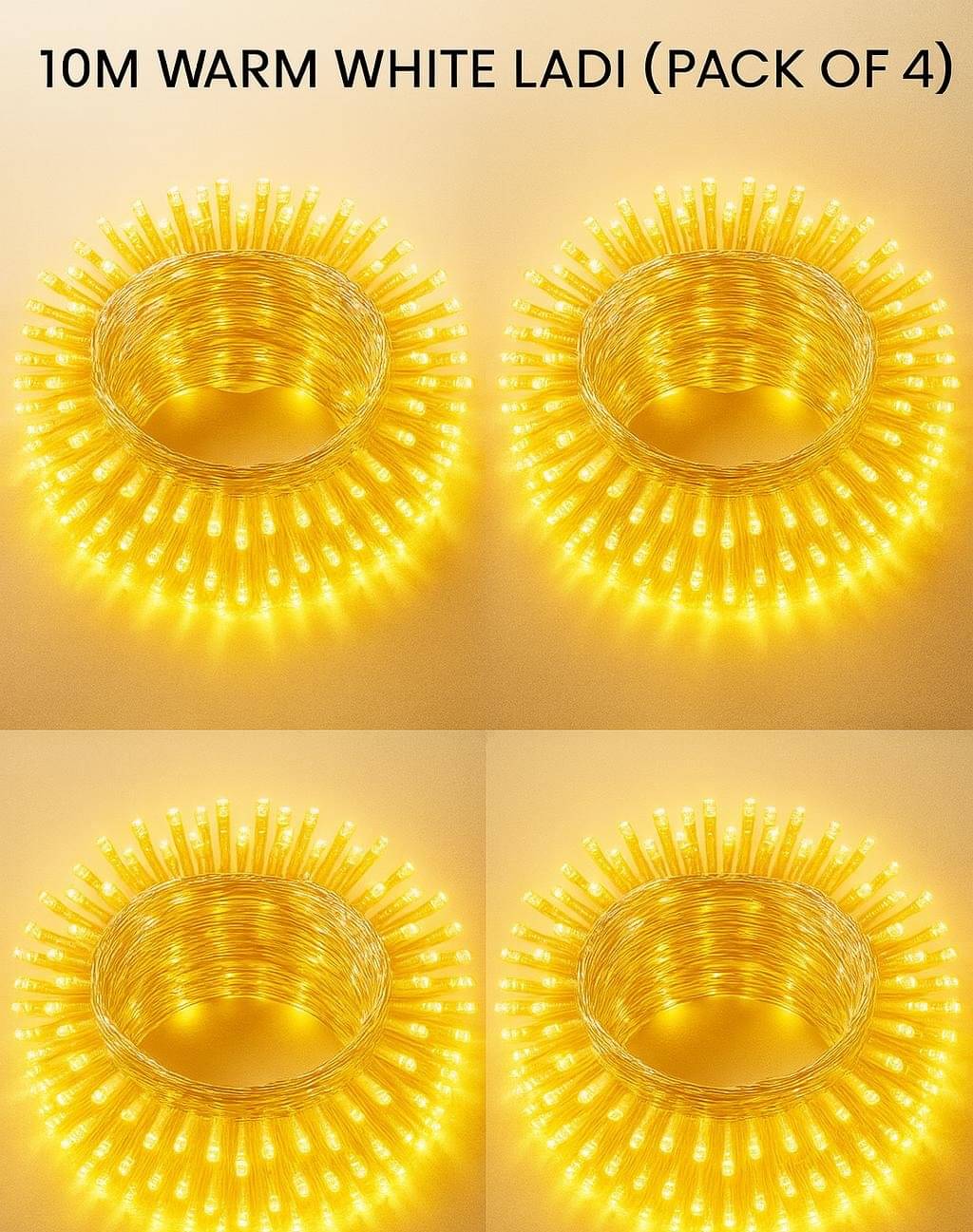     			SPARKWORLD Yellow 10 Mtr String Light ( Pack of 4 )