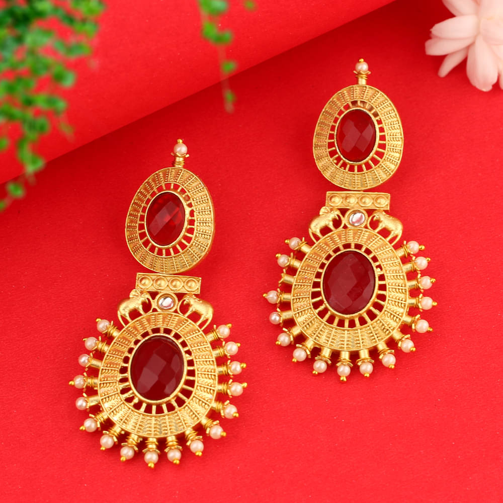     			Sanaa Creations Multicolor Drop Earrings ( Pack of 1 )