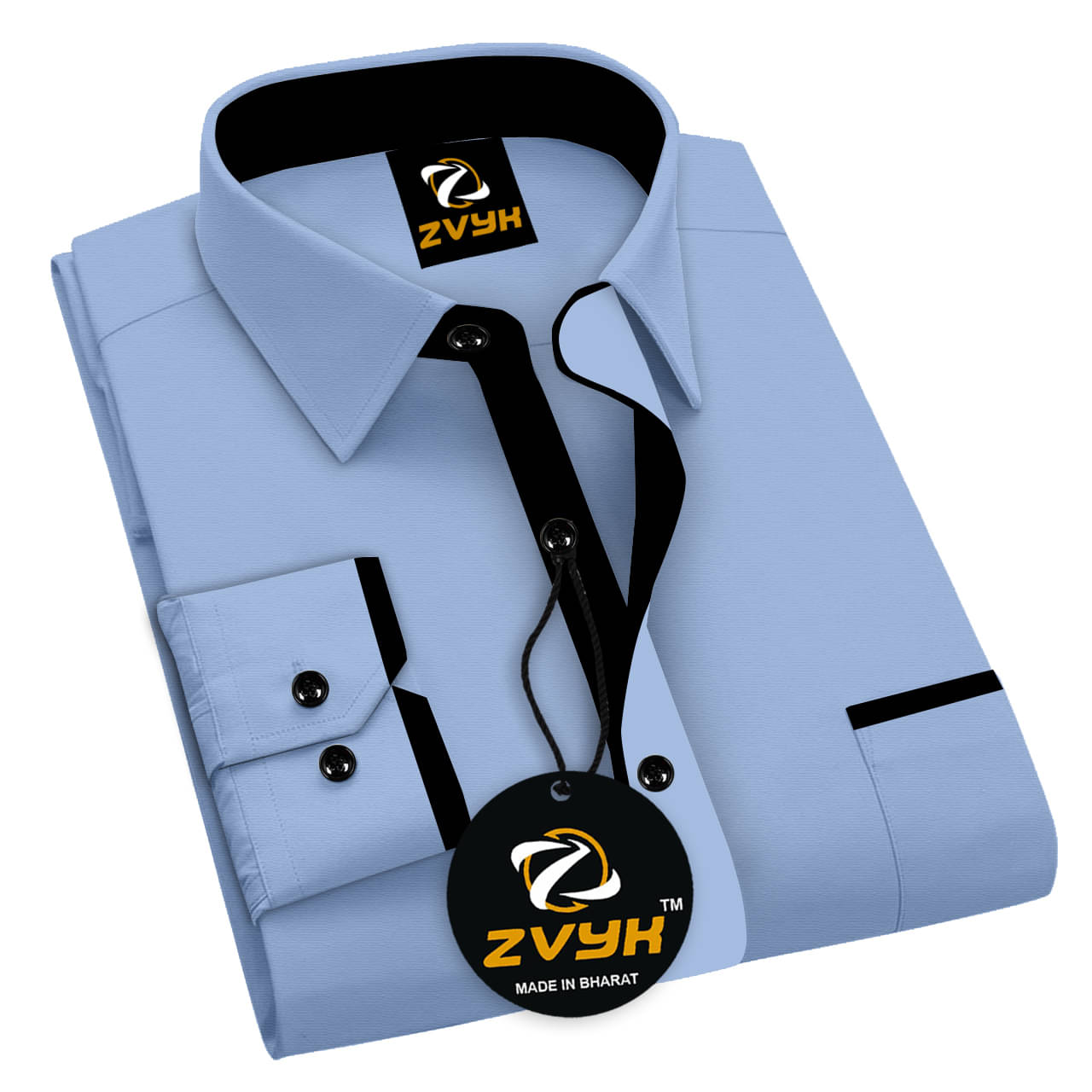     			Sangani Cotton Blend Regular Fit Self Design Full Sleeves Men's Casual Shirt - Aqua Blue ( Pack of 1 )