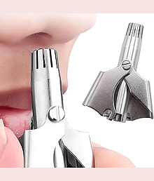 Savariya Manual Nose Trimmer Silver Cordless Nose Trimmer With 0 minutes Runtime