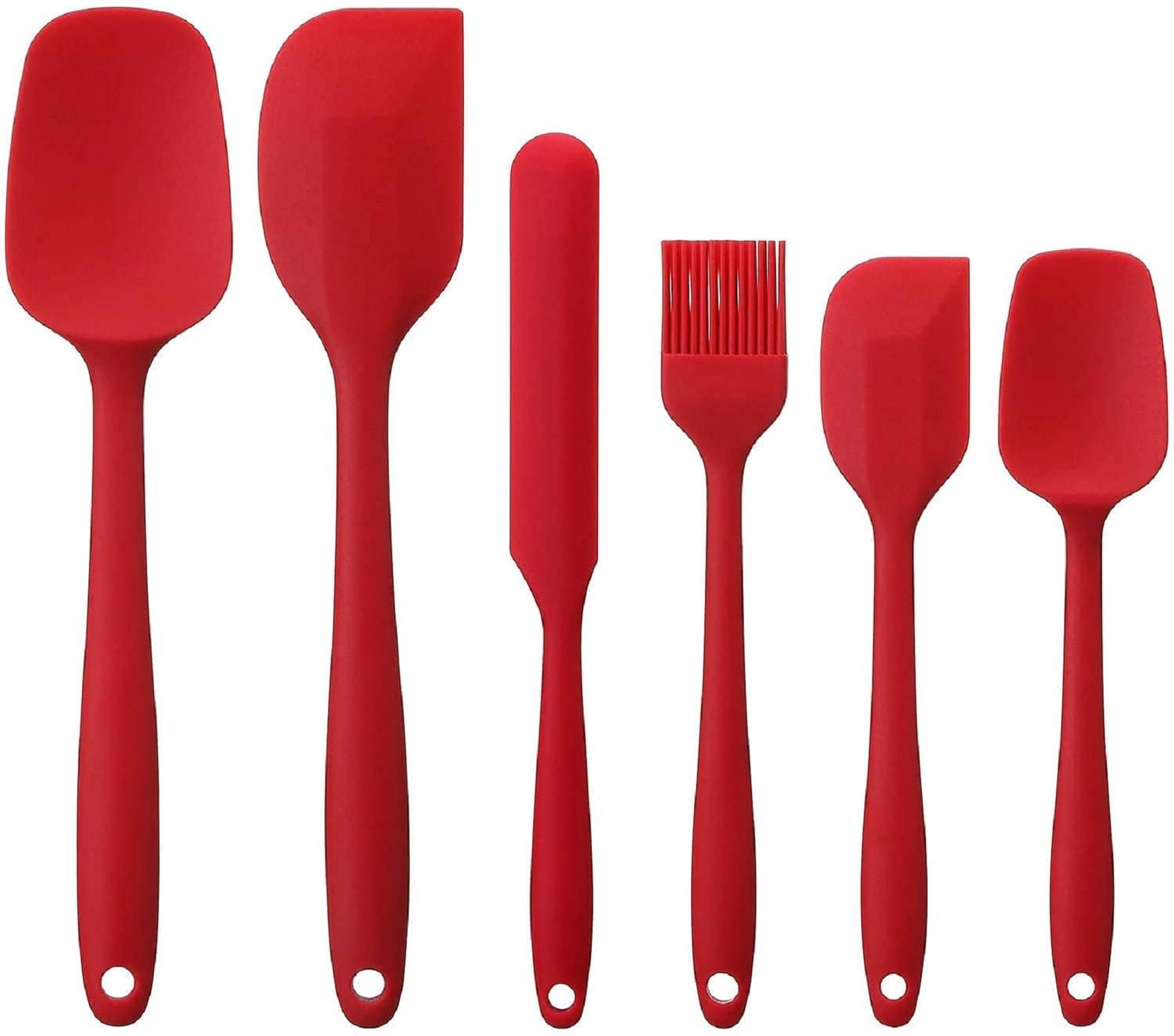 Silicone Spatulas Set of 6 Heat Resistant Spatulas with Stainless Steel Kitchen Utensils Non-Stick for Cooking, Baking and Mixing (Black) Silicone Spatulas Set of 6 Heat Resistant Spatulas with Stainless Steel Kitchen Utensils Non-Stick for Cooking, Baking and Mixing (Black)
