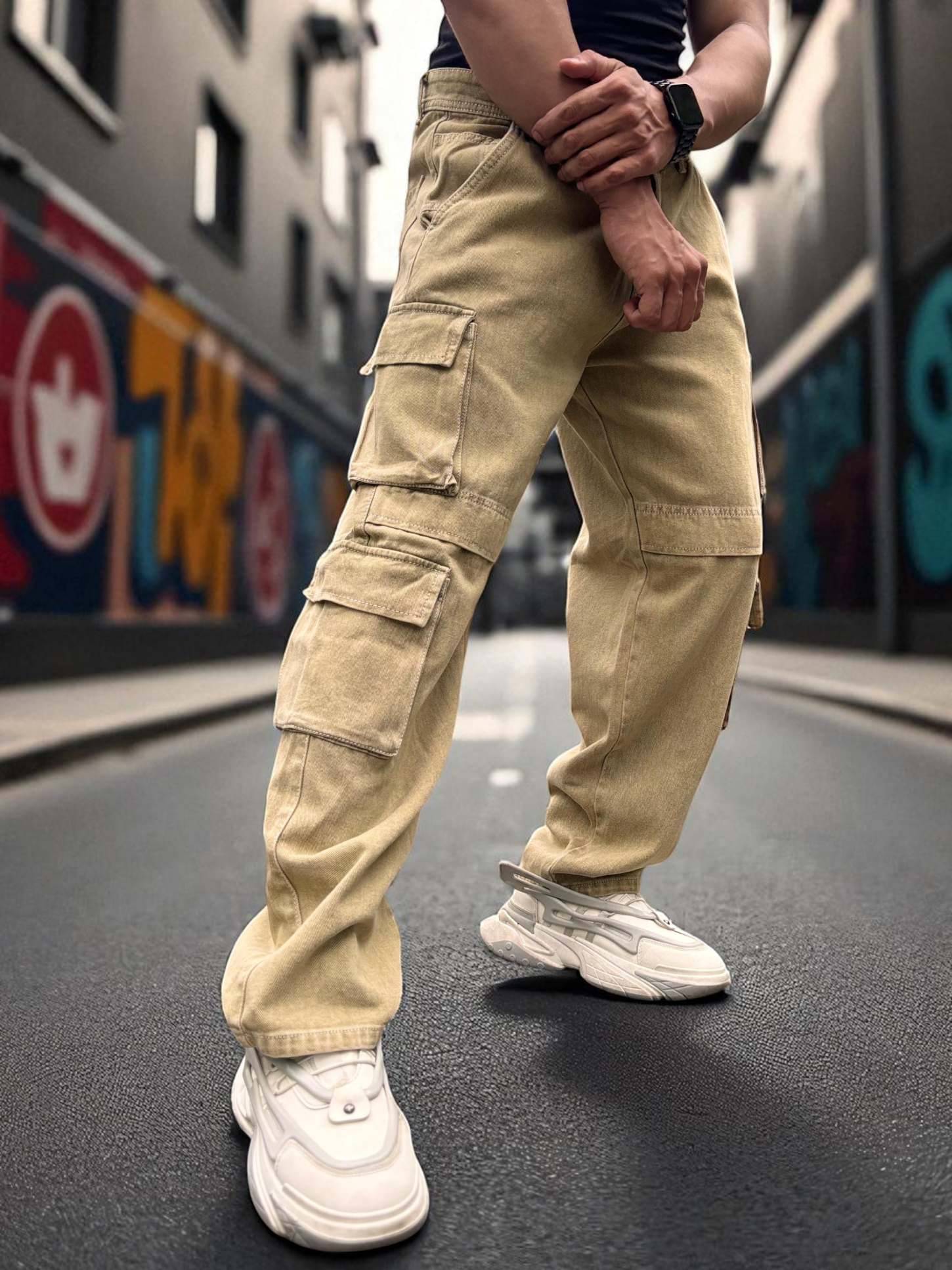 Styzon Clean Look Men's Jeans - Khaki ( Pack of 1 ) Styzon Clean Look Men's Jeans - Khaki ( Pack of 1 )