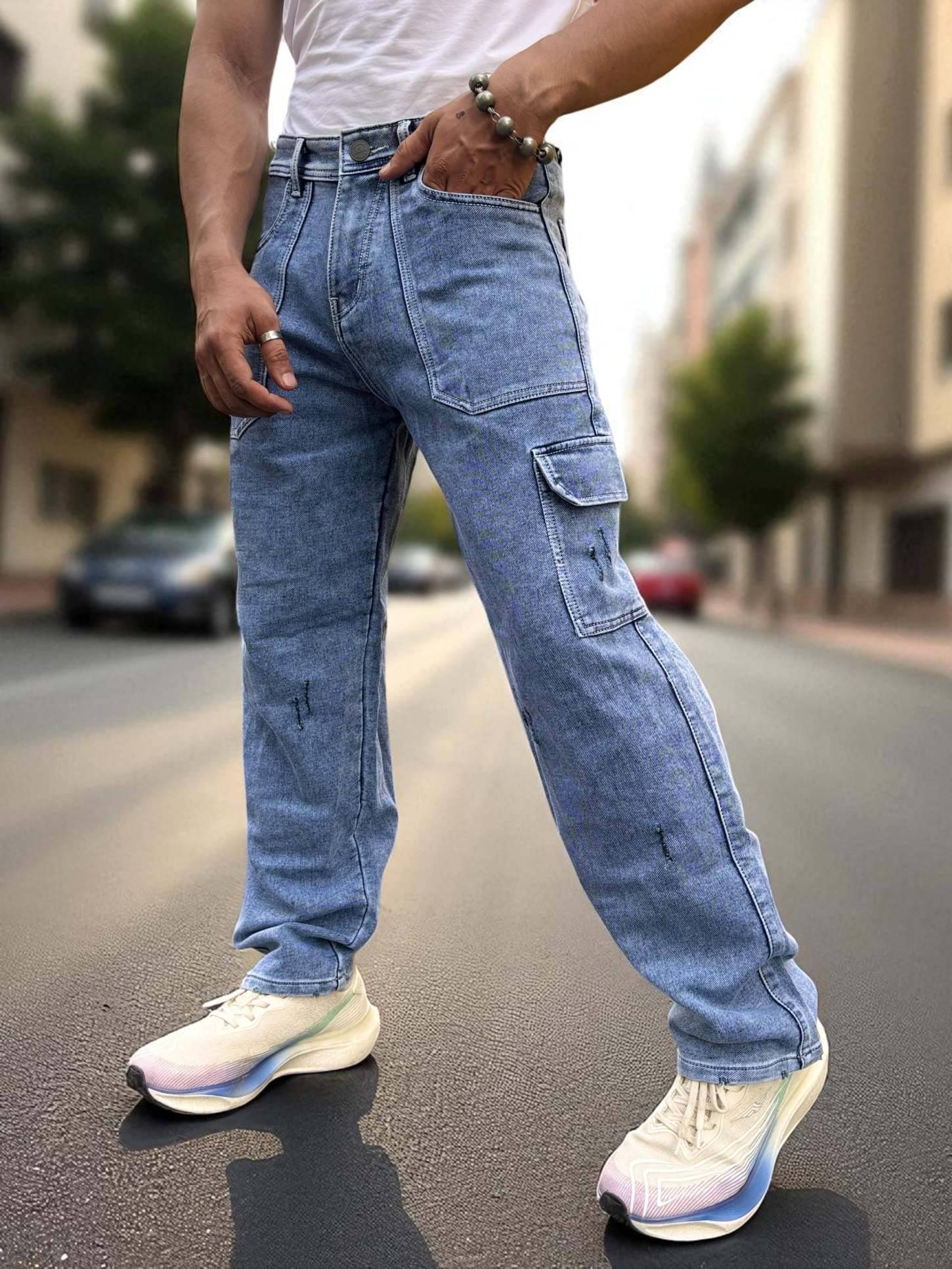 Styzon Regular Fit Clean Look Men's Jeans - Light Blue ( Pack of 1 ) Styzon Regular Fit Clean Look Men's Jeans - Light Blue ( Pack of 1 )