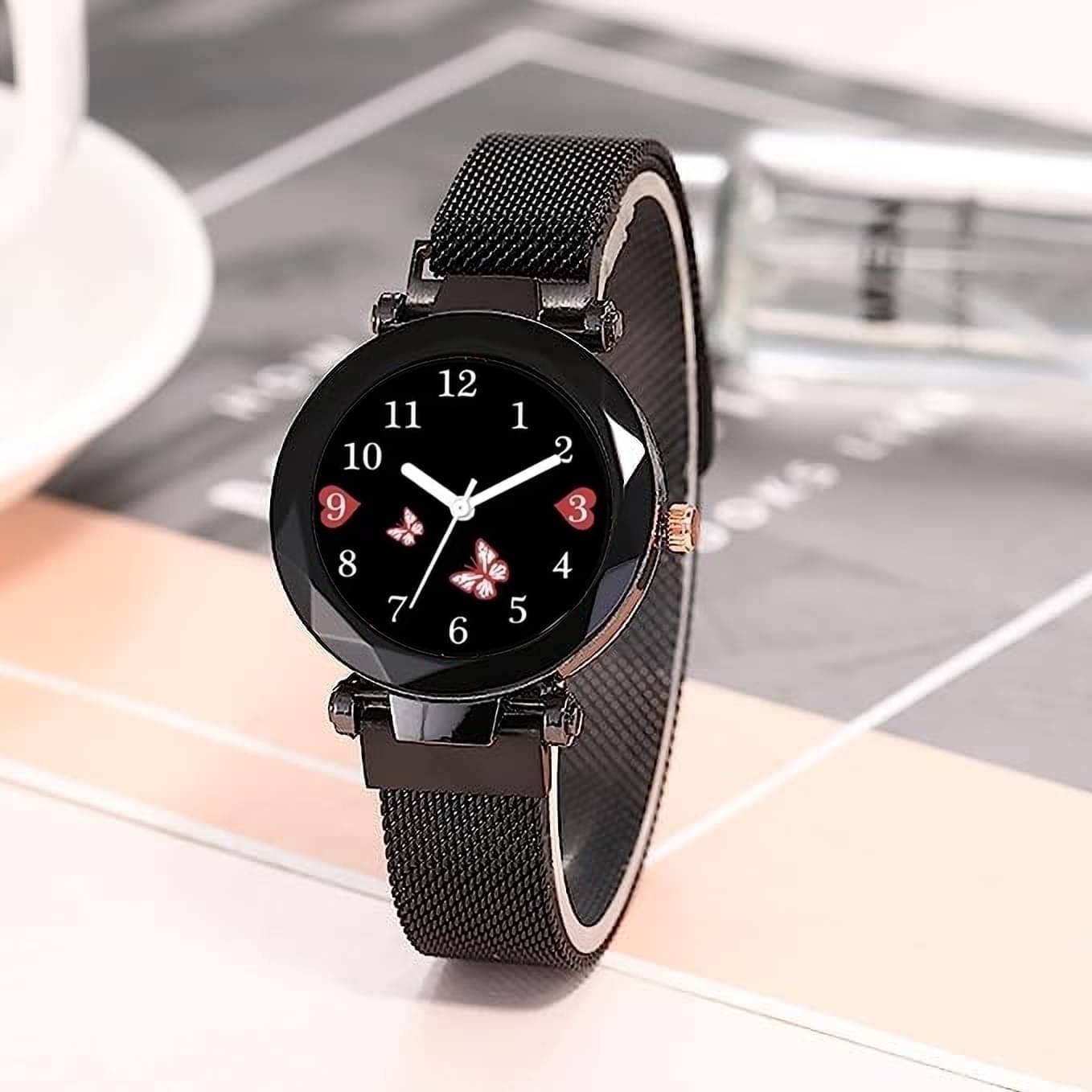     			TERIZLA Black Fabric Analog Men's Watch