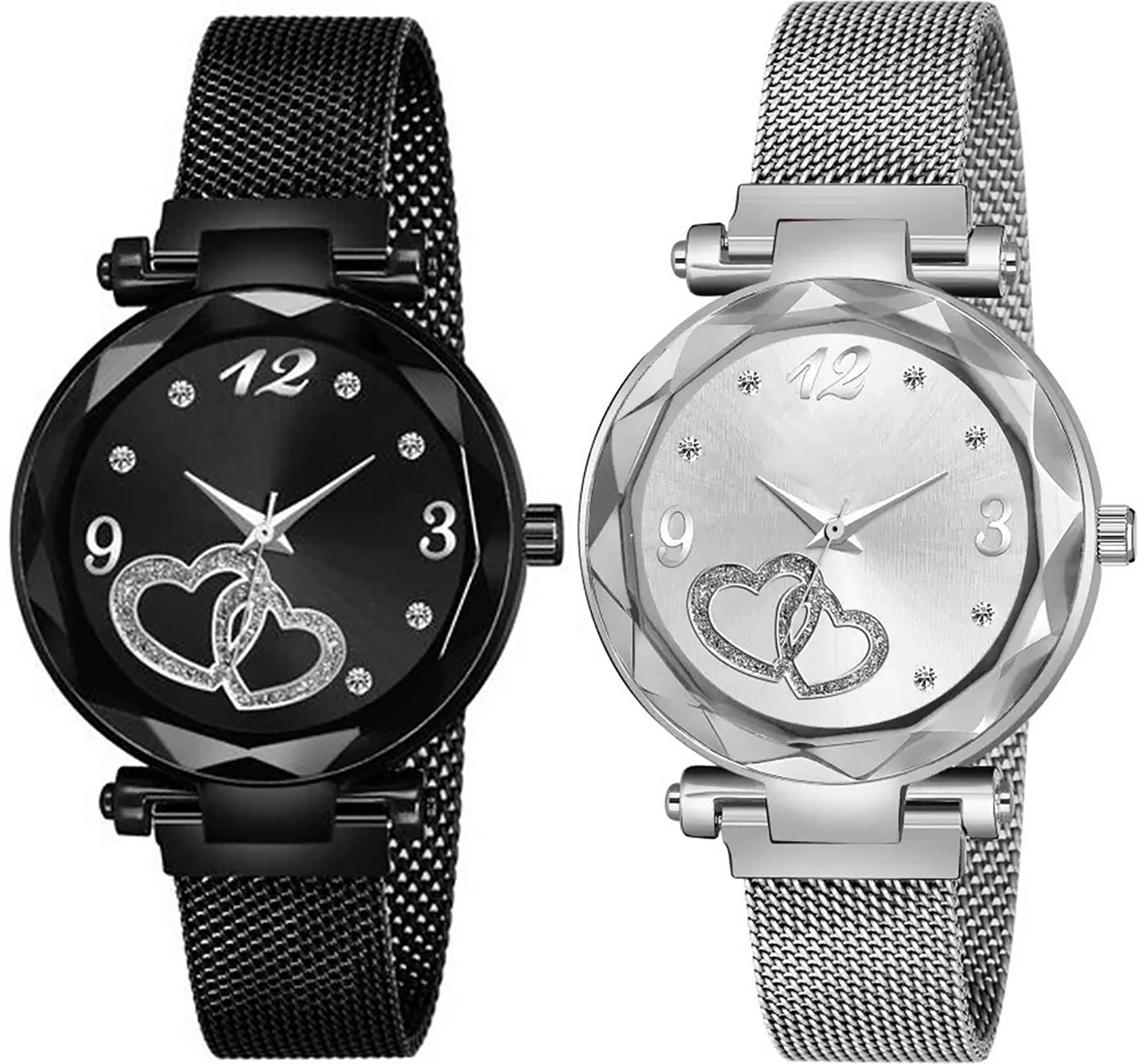     			TERIZLA Black Fabric Analog Womens Watch
