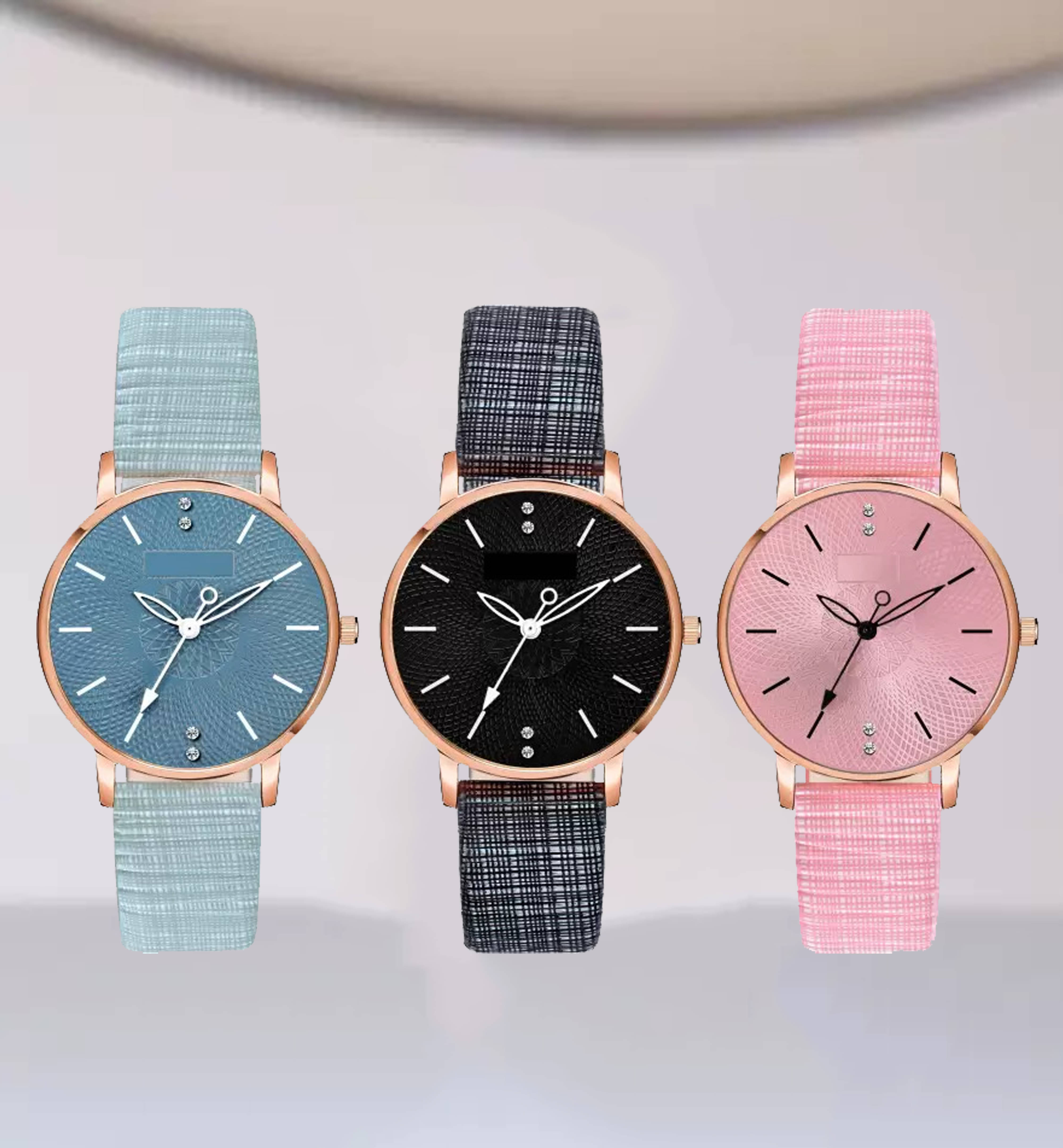     			TERIZLA Black PU Analog Men's Watch