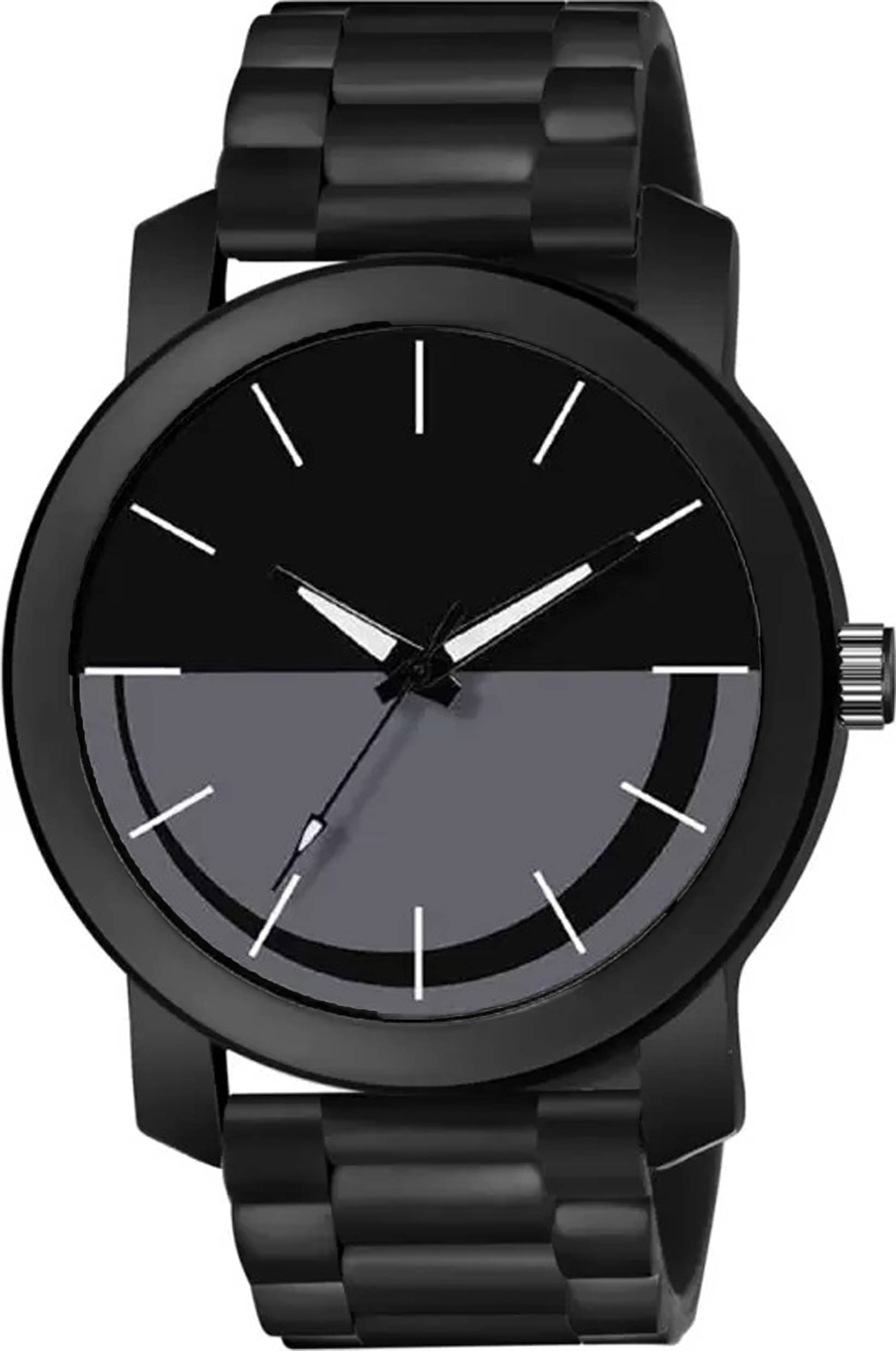     			TERIZLA Black Rubber Analog Men's Watch