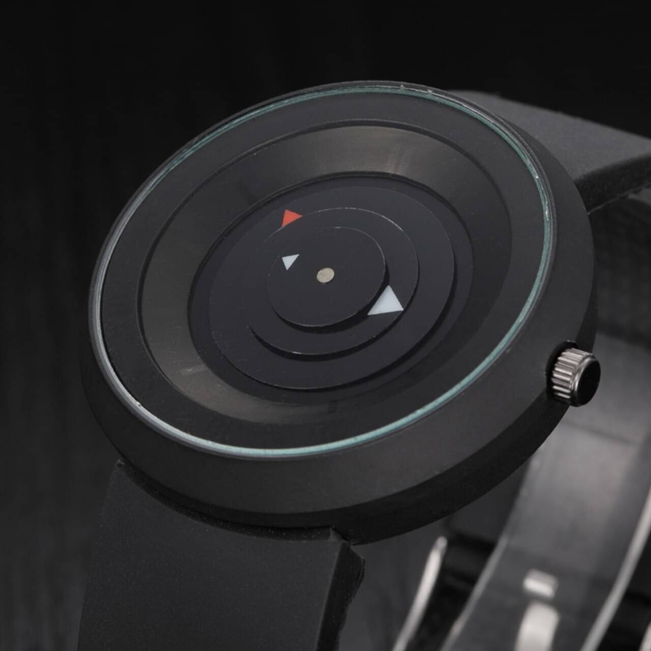     			TERIZLA Black Silicon Analog Men's Watch