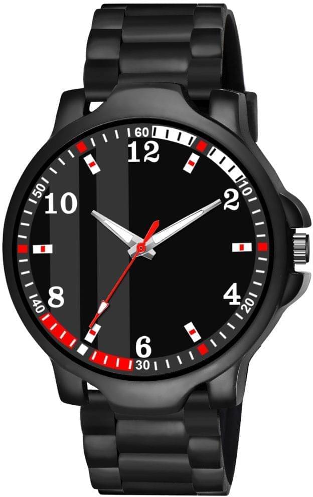     			TERIZLA Black Silicon Analog Men's Watch