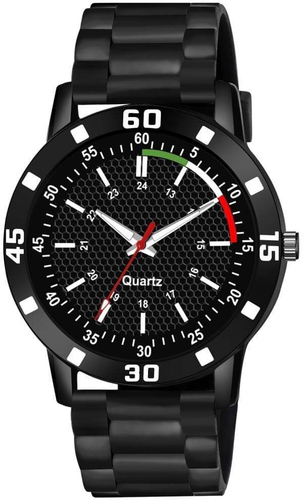     			TERIZLA Black Silicon Analog Men's Watch