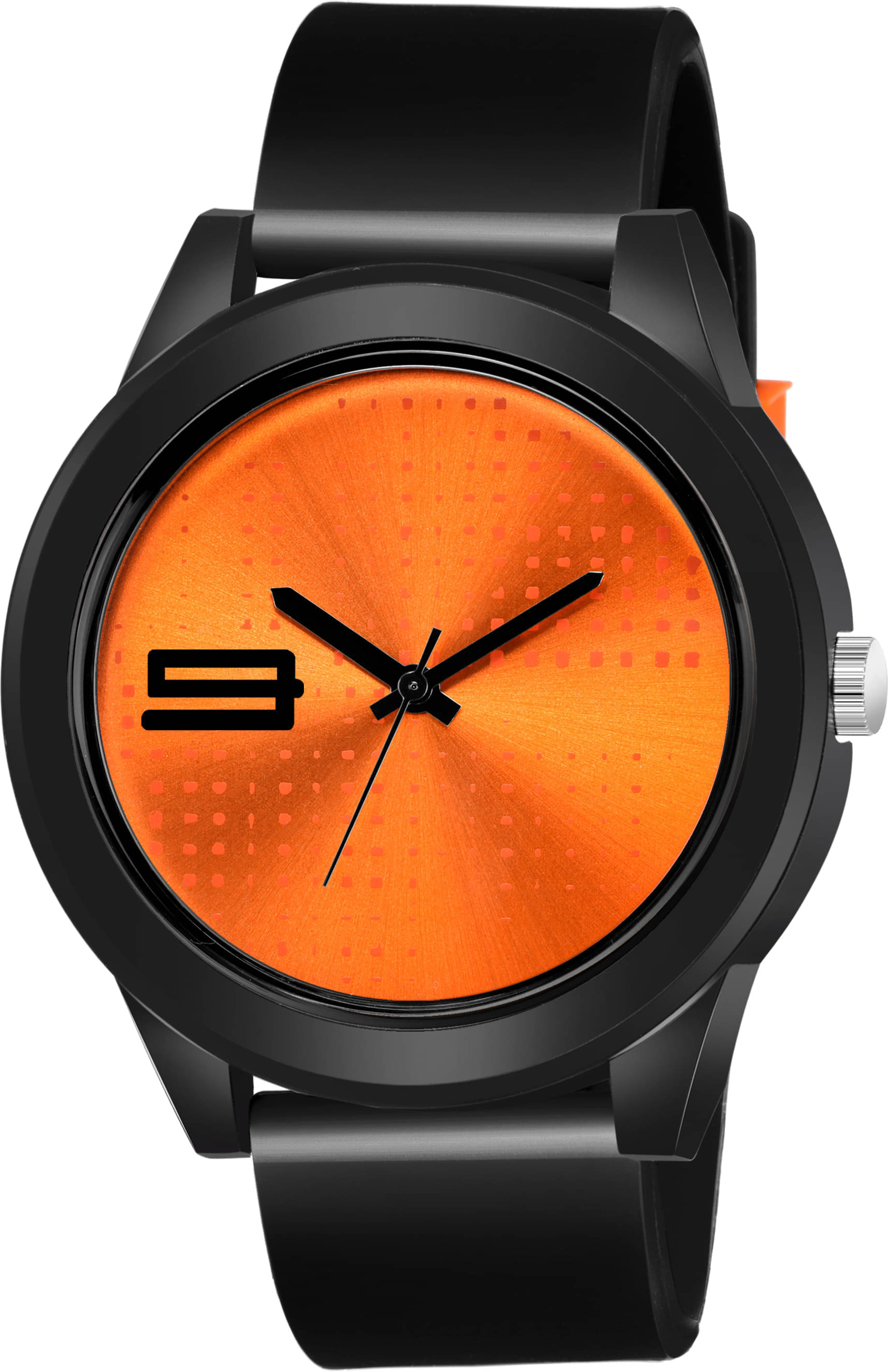     			TERIZLA Black Silicon Analog Men's Watch