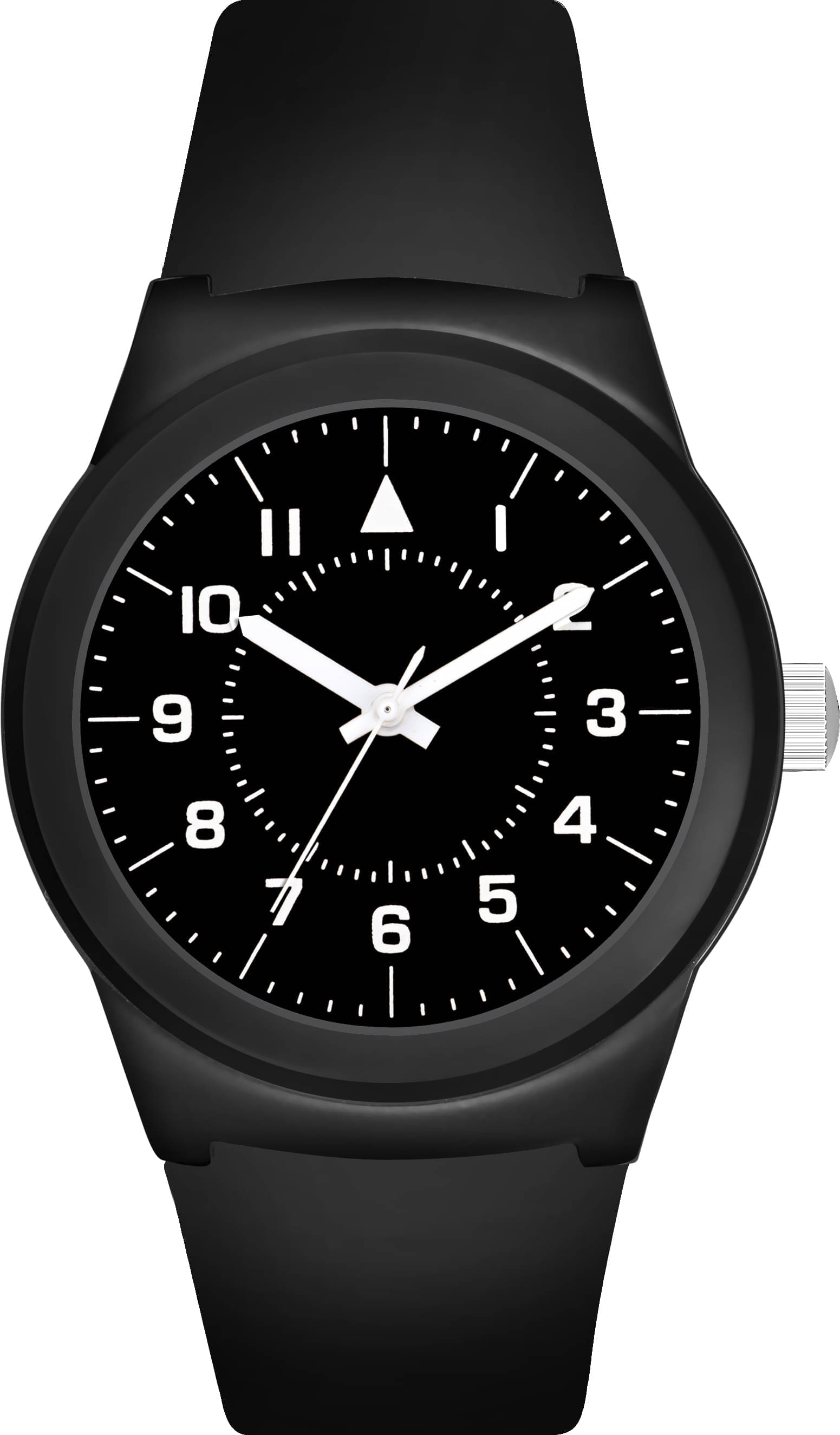     			TERIZLA Black Silicon Analog Men's Watch