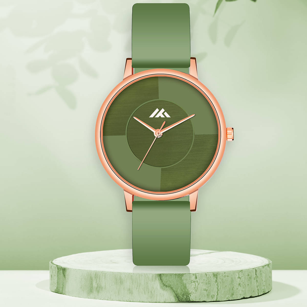     			TERIZLA Green Silicon Analog Men's Watch