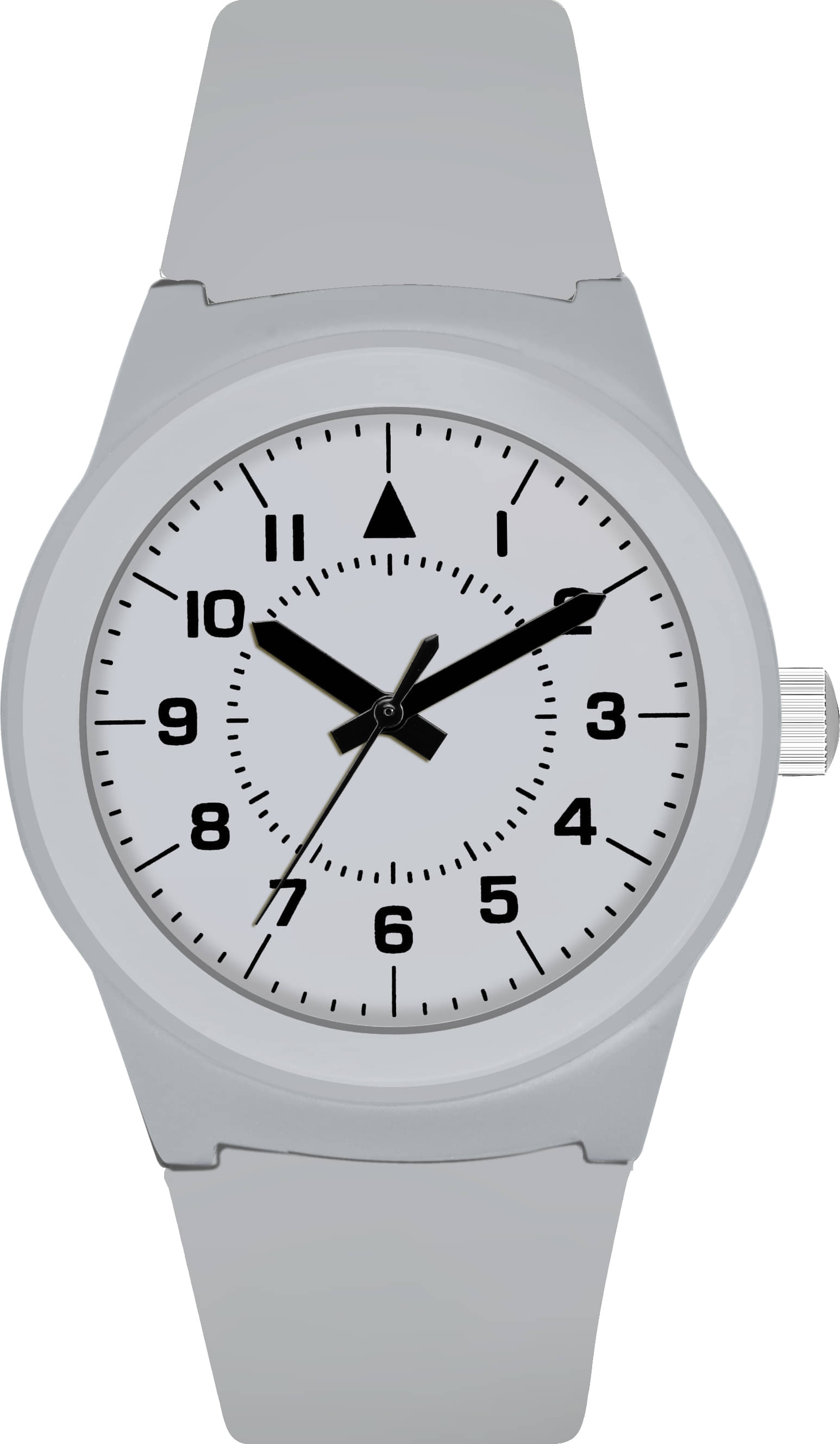     			TERIZLA Light Grey Silicon Analog Men's Watch