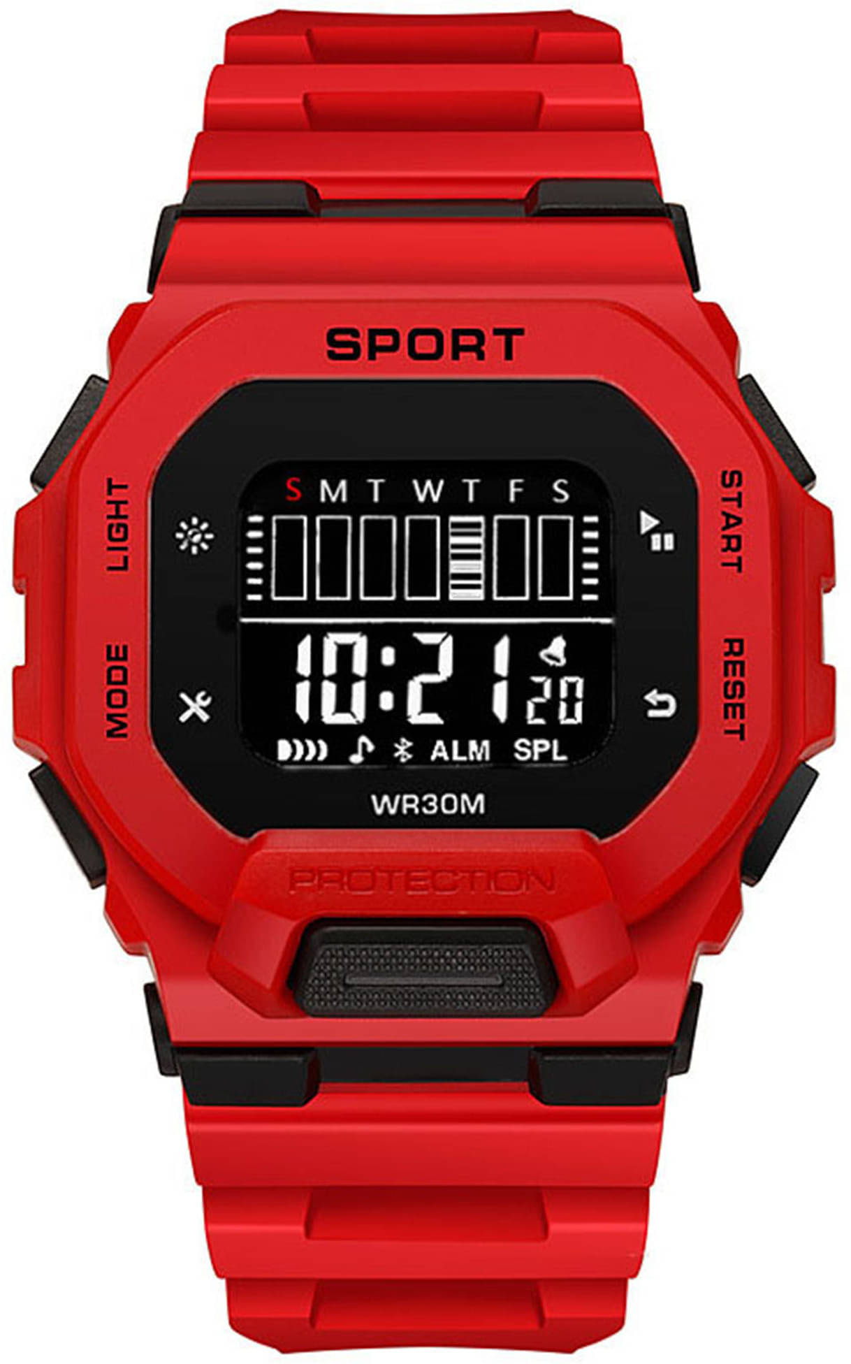     			TERIZLA Red Silicon Digital Men's Watch