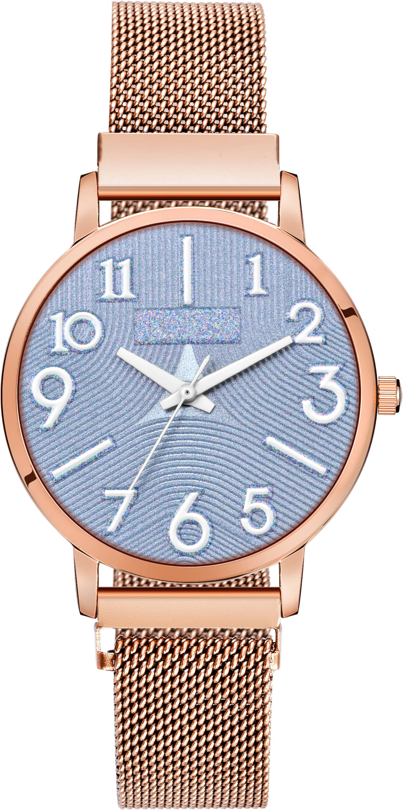     			TERIZLA Rose Gold Metal Analog Womens Watch