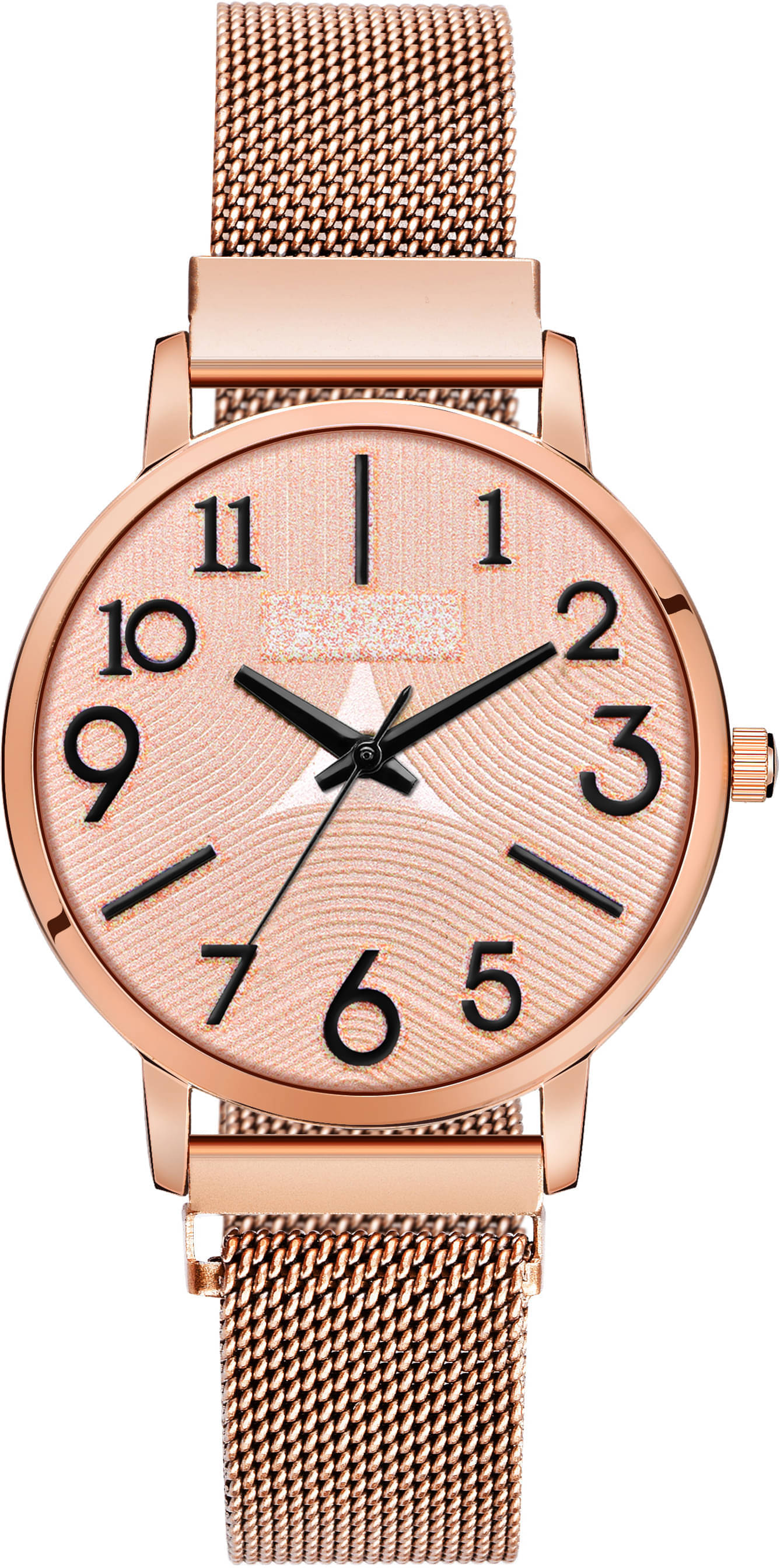     			TERIZLA Rose Gold Metal Analog Womens Watch
