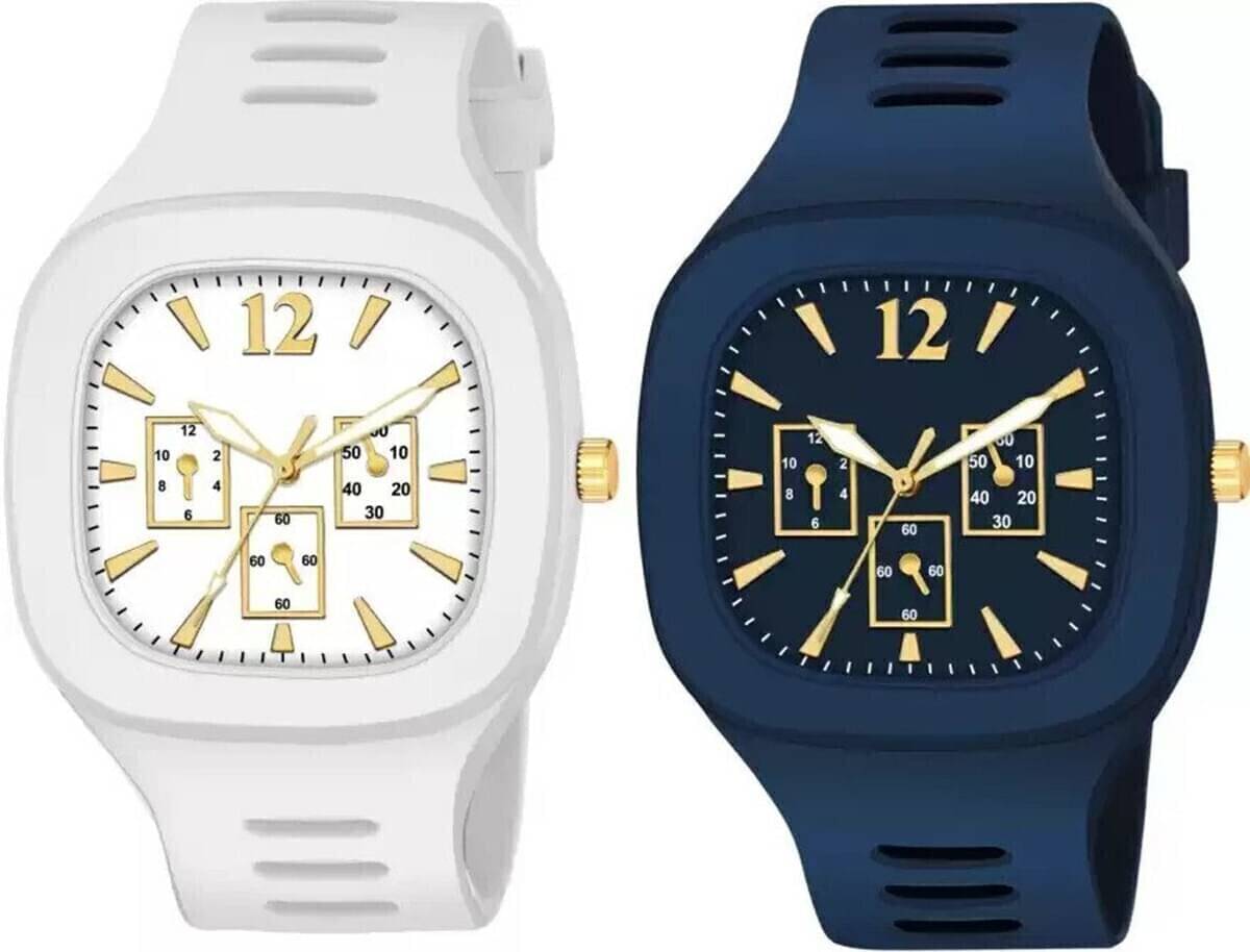     			TERIZLA White Silicon Analog Men's Watch