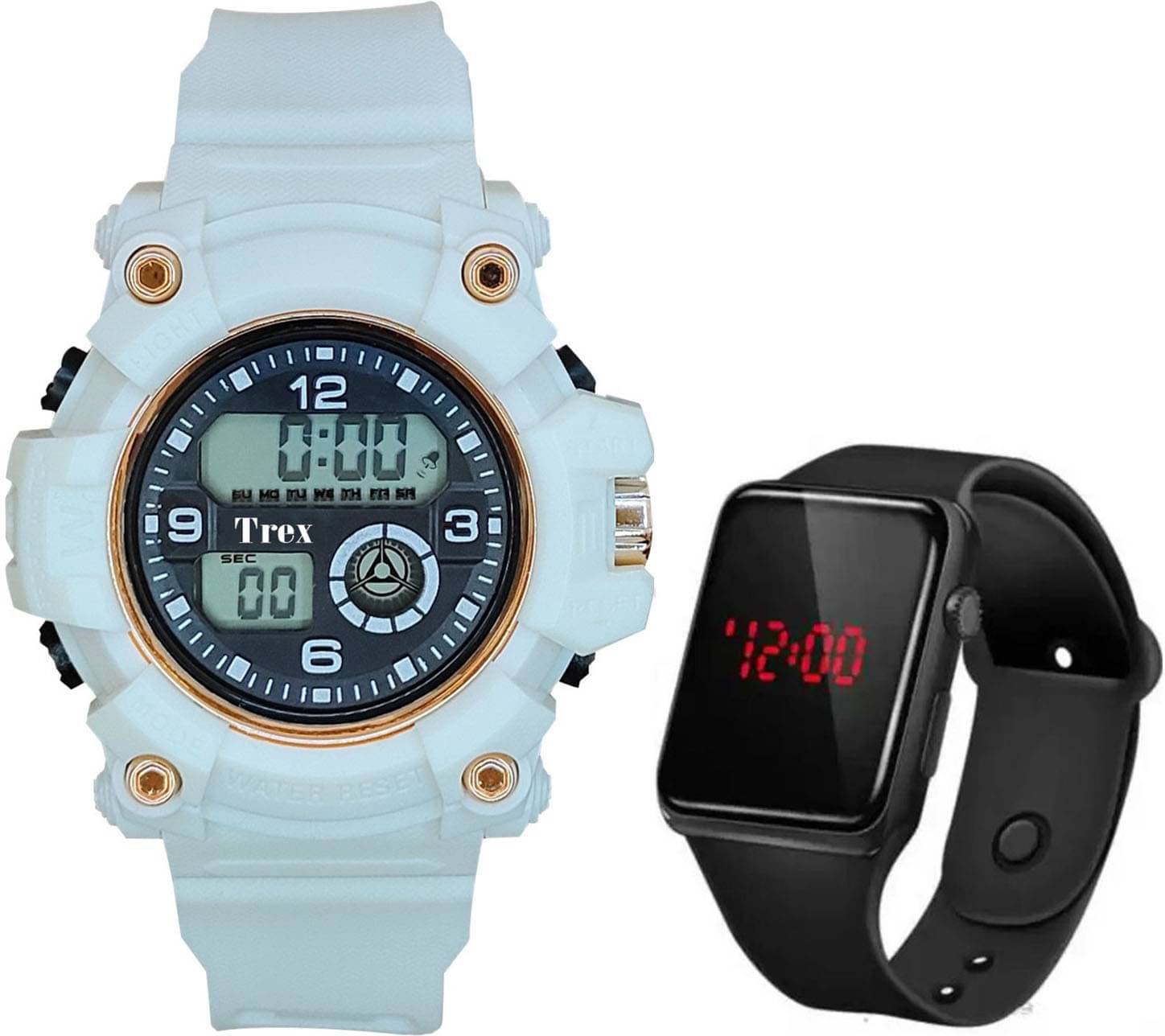     			TERIZLA White Silicon Digital Men's Watch