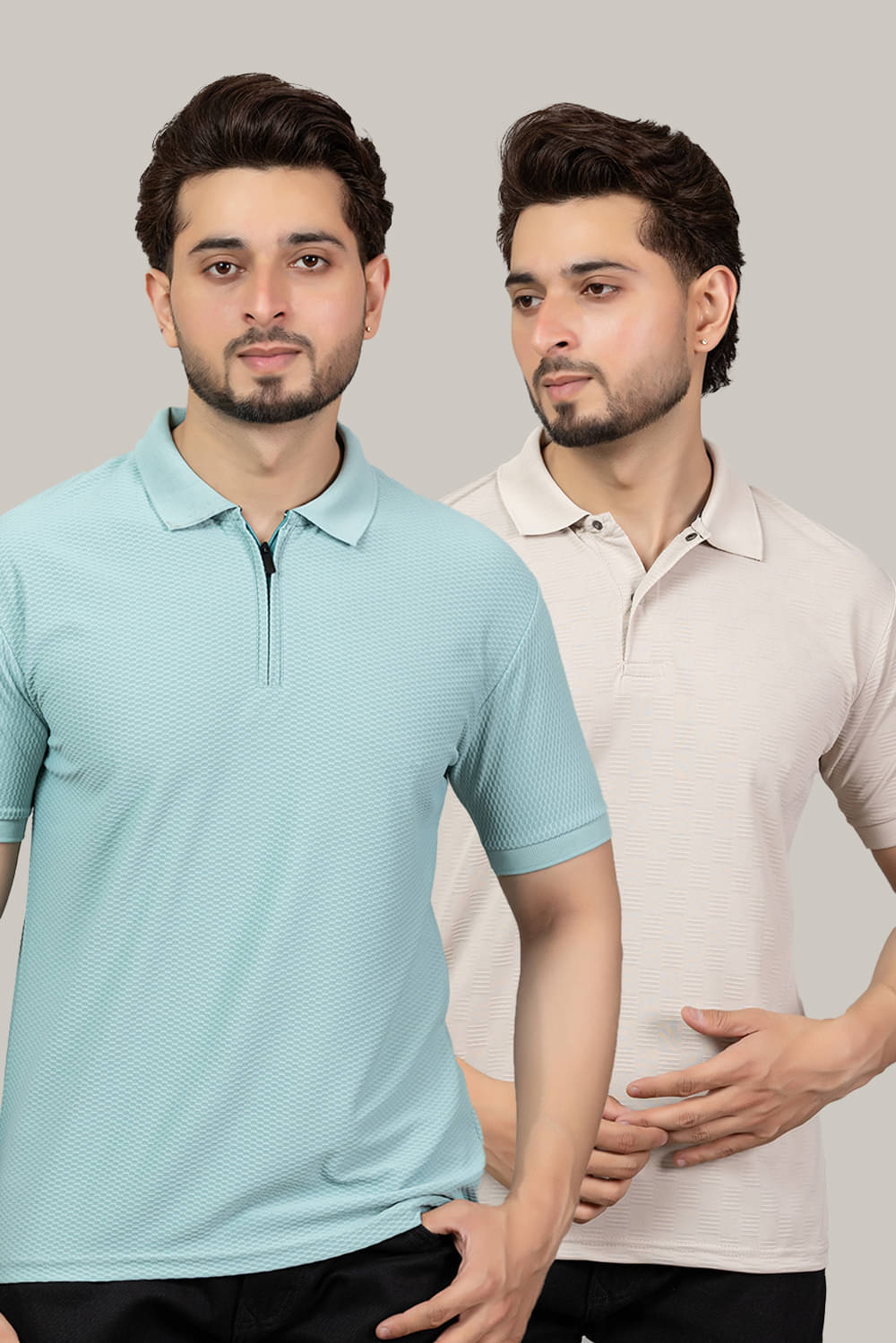     			TRIUS Men Cotton Blend Regular Fit Solid Polo T Shirt ( Sky Blue )