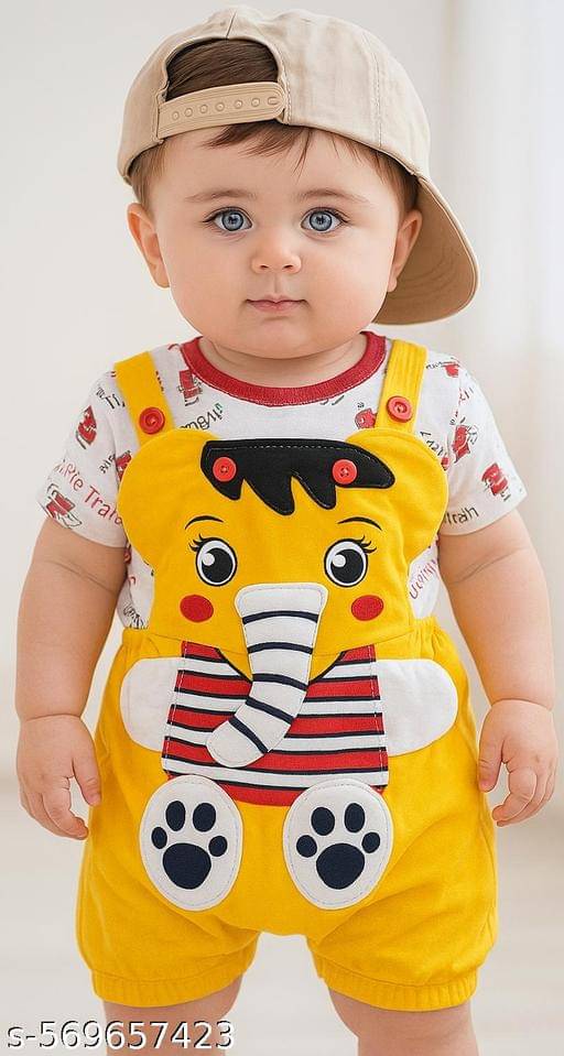     			TRU BEST Pack of 1 Unisex for Baby Cotton Blend Dungarees ( Multicolor )