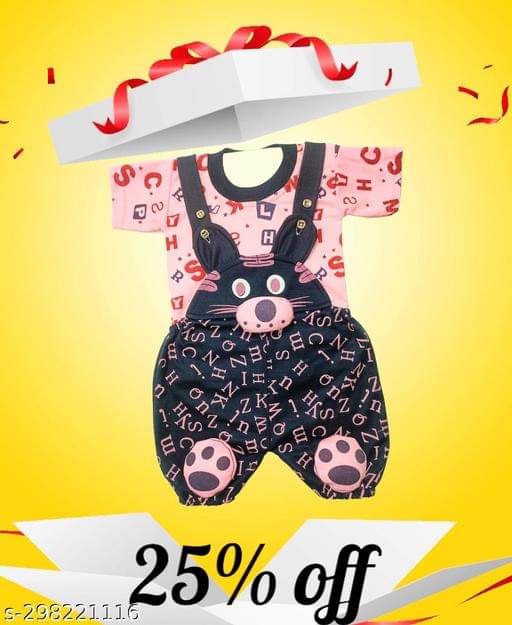     			TRU BEST Pack of 1 Unisex for Baby Cotton Blend Dungarees ( Multicolor )