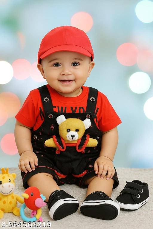     			TRU BEST Pack of 1 Unisex for Baby Cotton Blend Dungarees ( Multicolor )